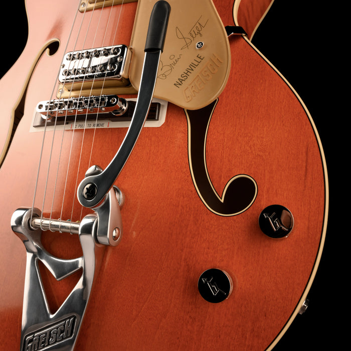 Gretsch G6120T-BSSMK Brian Setzer Signature Nashville Hollow Body '59 "Smoke" Orange with Case
