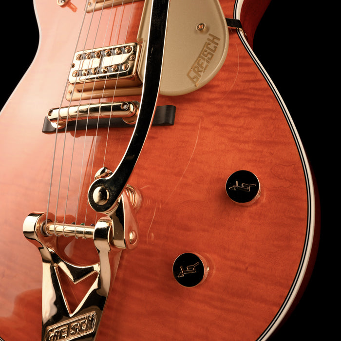 vPre Owned Gretsch Custom Shop Masterbuilt Stephen Stern G6128-59 Duo Jet NOS Orange With OHSC
