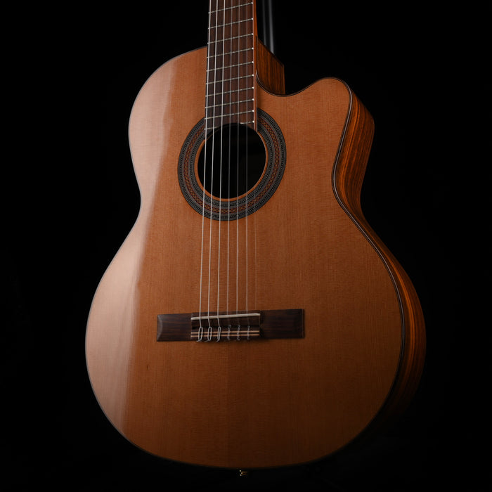 Used Kremona Fiesta F65CW Nylon Acoustic Electric Guitar Natural With Gig Bag