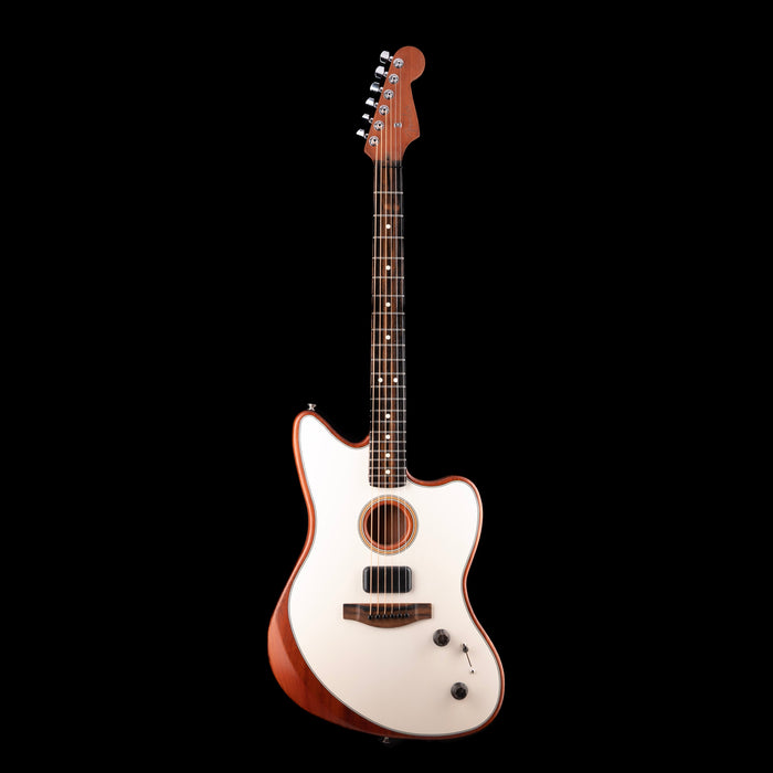 Pre Owned 2021 Fender Acoustasonic Jazzmaster Arctic White With Gig Bag