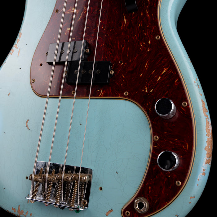 Pre Owned Fender Custom Shop ‘63 Precision Bass Heavy Relic Aged Daphne Blue With OHSC