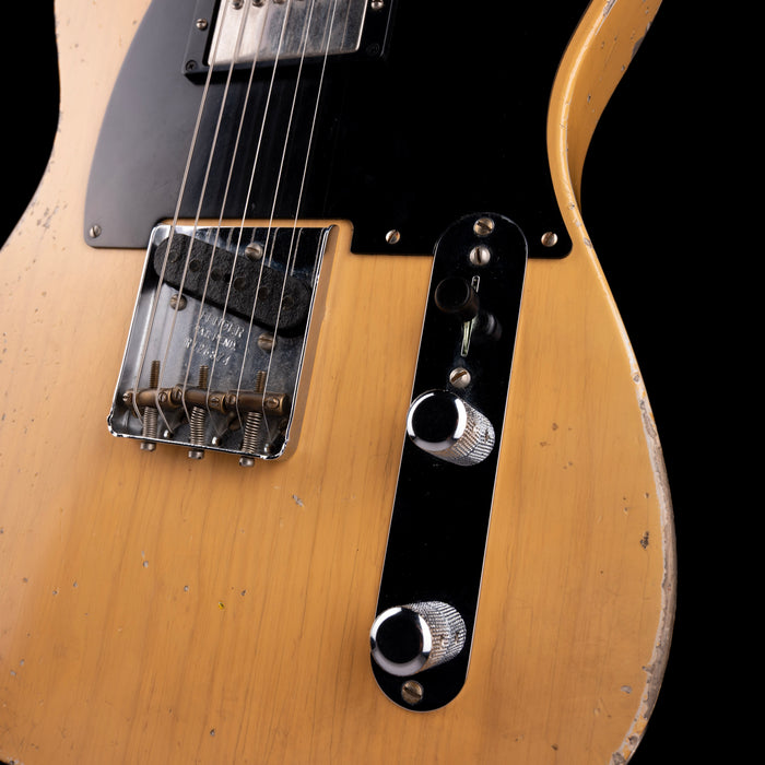 Pre Owned Fender Custom Shop 1951 Telecaster HS Heavy Relic Faded Aged Nocaster Blonde With OHSC