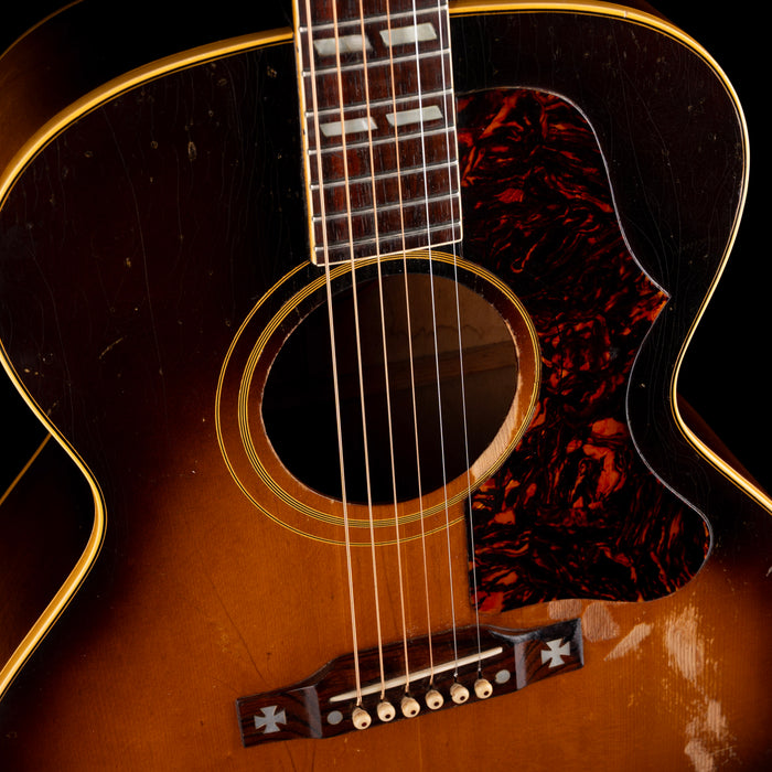 Vintage 1957 Gibson J-185 Sunburst Acoustic Guitar With OHSC