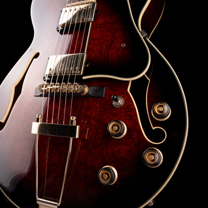 Pre Owned Ibanez Artcore AG95-DBS-12-04 Hollow Body Electric Guitar Dark Brown Sunburst with CAse