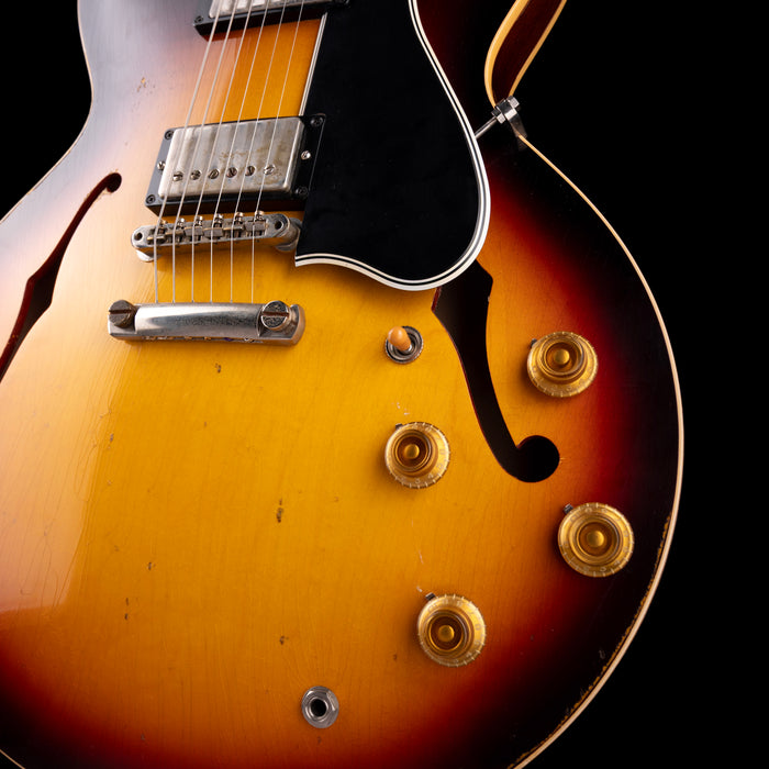 Pre Owned 2021 Gibson Custom Shop Made 2 Measure Tom Murphy 1959 ES-335 Wildwood Spec Heavy Aging Darkburst With OHSC