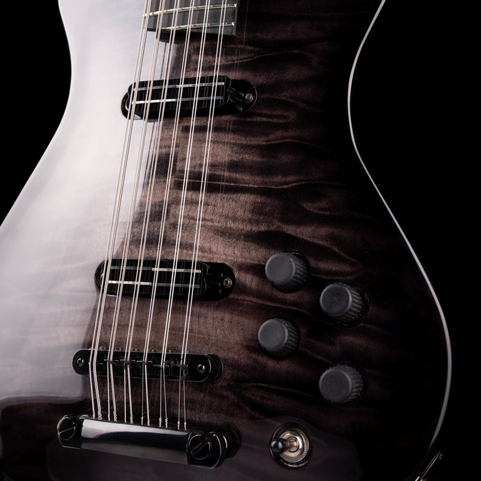 Veillette Swift Archtop 12-String Baritone Slash Specs Trans Black Electric Guitar