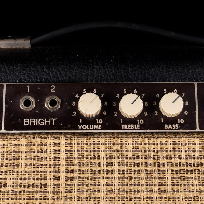 Vintage 1962 Fender Tremolux Guitar Amp Head and 2x10 Cabinet Black