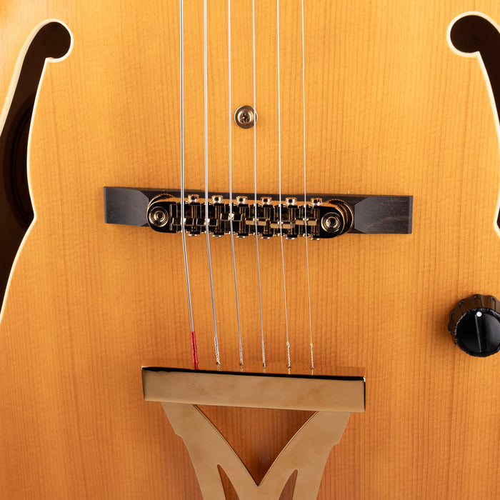 Pre Owned Ibanez PM3C Pat Metheny Signature Hollow-body Electric Guitar Natural Amber With OHSC