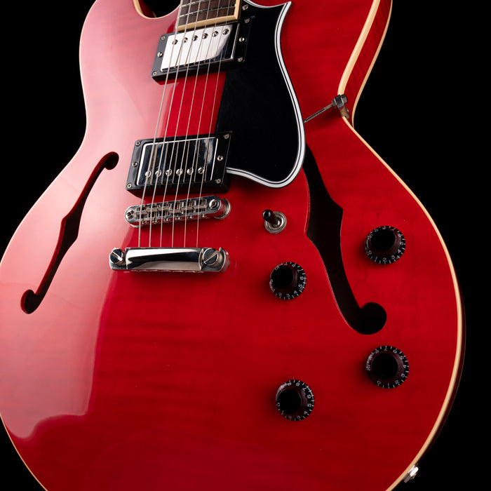 Pre Owned 2021 Heritage Standard H-535 Semi-Hollow Trans Cherry Electric Guitar With OHSC