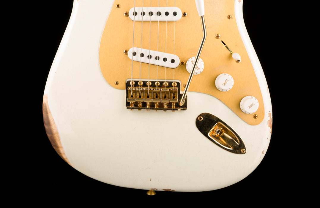 Fender Custom Shop Limited Edition 1954 Stratocaster Relic Faded Aged Olympic White