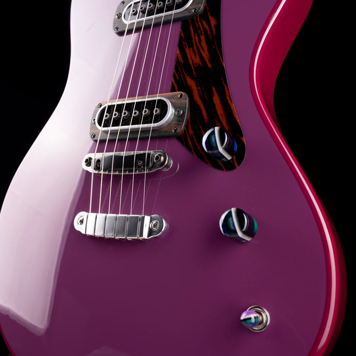 Powers Electric A-Type Hardtail Aubergine Ruby Star with Soft Case