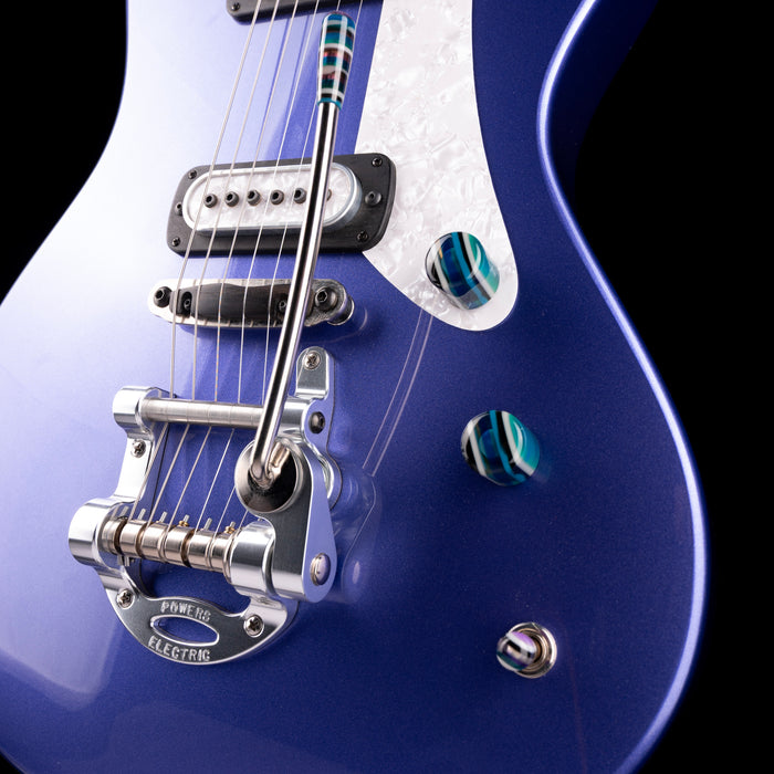 Powers Electric A-Type Viola Purple Metallic with Soft Case