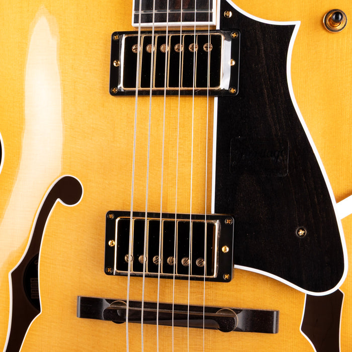 Heritage Eagle Classic Hollow Antique Natural Electric Guitar with Case