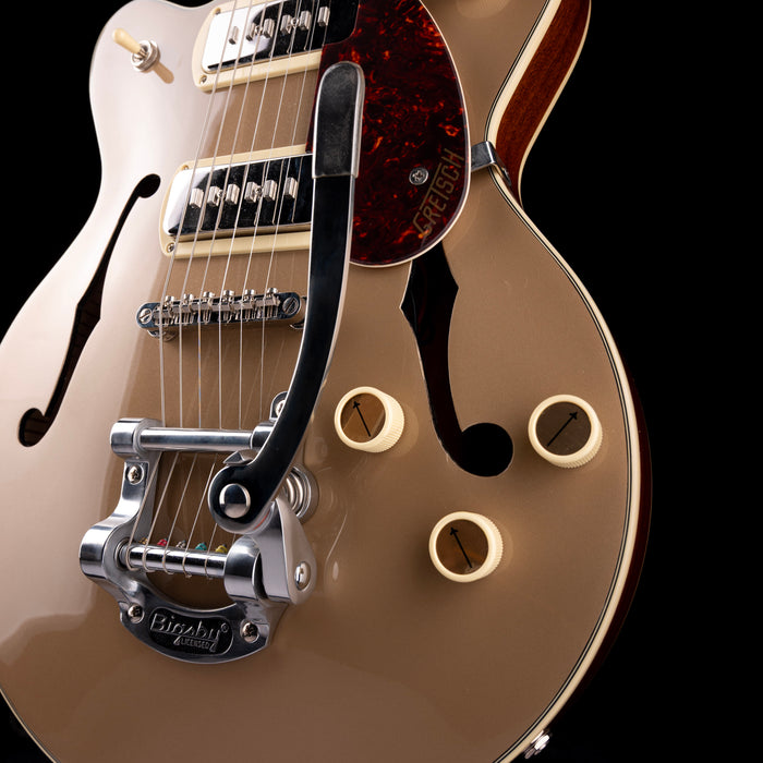 Pre Owned Gretsch G2655T P90 Streamliner Double-Cut Two-Tone Sahara Metallic With Gig Bag