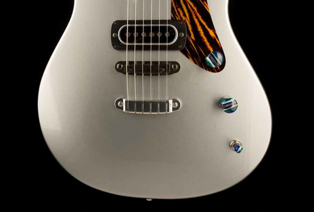 Powers Electric A Type Hardtail Dolomite Silver with Softshell Case