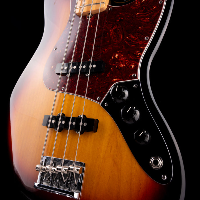 Used 2008 Fender American Standard Jazz Bass 3-Tone Sunburst With OHSC