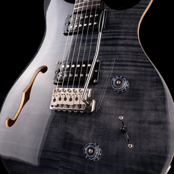 Pre Owned 2017 PRS SE Custom 22 Semi-Hollow body Grey Black With Gig Bag
