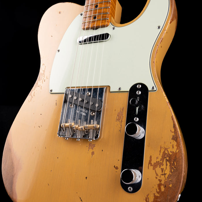 Pre Owned 2020 Fender Custom Shop Heavy Relic 1963 Telecaster Butterscotch Blonde With OHSC