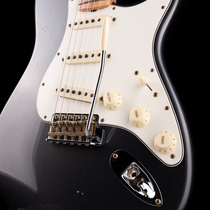 Used 2024 Fender Custom Shop 1968 Stratocaster Journeyman Relic Charcoal Frost Metallic with OHSC