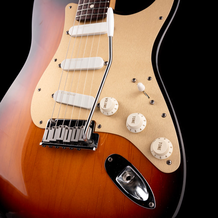 Pre Owned 1996 Fender 50th Anniversary Stratocaster Plus 3-Tone Brown Sunburst with Case