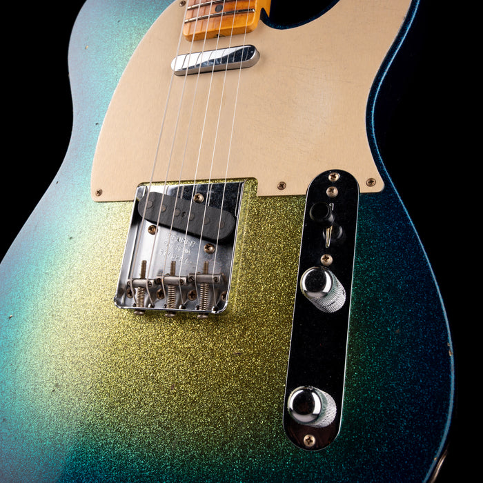 Fender Custom Shop 1958 Telecaster Journeyman Relic Surf Green Sparkle Burst With Case