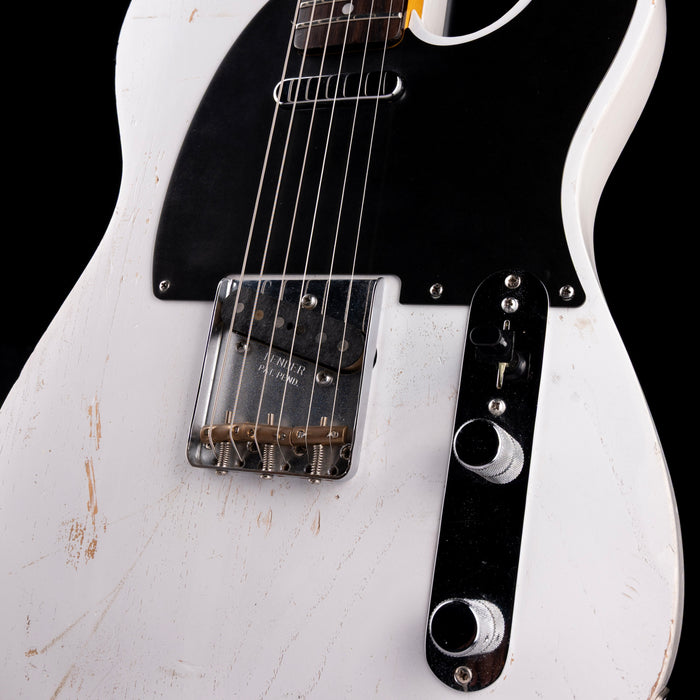 Pre Owned Partscaster T-Style Worn White Kuwabara Pickups With Gig Bag