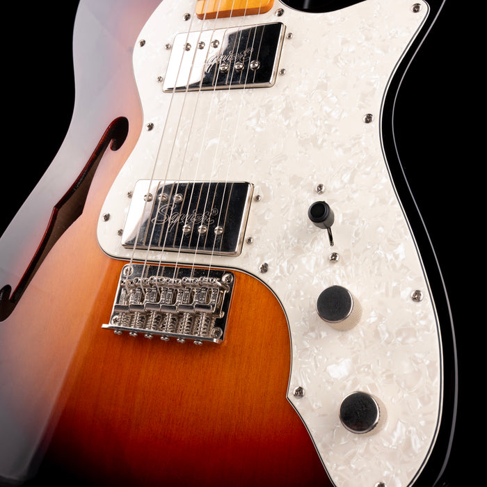 Pre-Owned 2012 Squier Classic Vibe 70's Telecaster Thinline 3-Tone Sunburst With Gig Bag