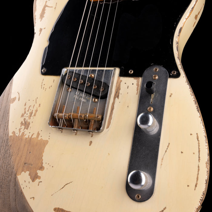 Pre-Owned 2006 Fender Custom Shop Masterbuilt Yuriy Shishkov Jeff Beck Esquire - Olympic White With Case