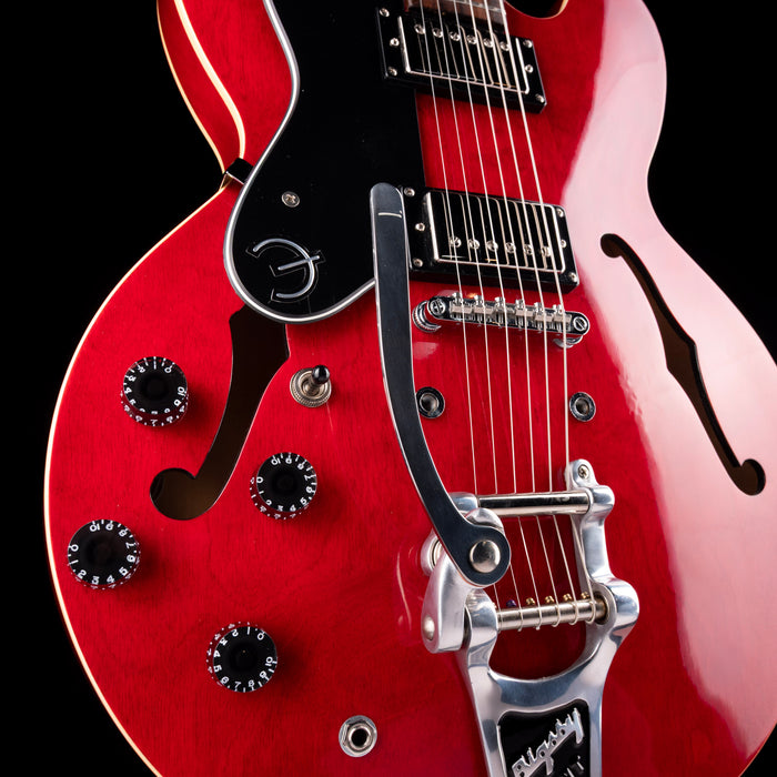 Pre-Owned 2008 Epiphone Dot Left Handed With Bigsby Cherry With Case