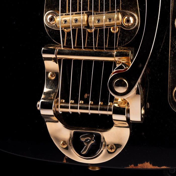 Pre Owned Fender Custom Shop Limited Edition Bow Tie Telecaster Custom Relic Black with OHSC