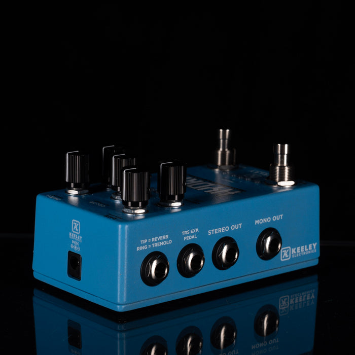 Used Keeley Hydra Stereo Reverb Tremolo Pedal - 2
