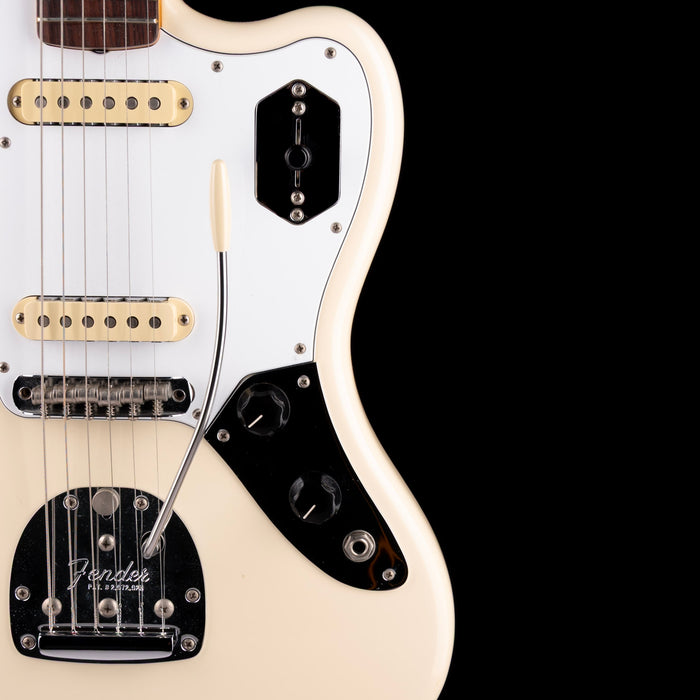 Pre Owned Fender Artist Series Johnny Marr Jaguar Olympic White With OHSC