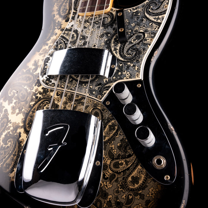 Fender Custom Shop Limited Edition Black Paisley Jazz Bass With Case