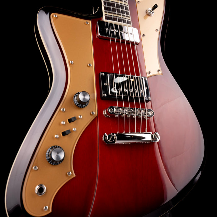 Used Rivolta Mondata Baritone VI Left-Handed Fuoco Burst with Soft Case
