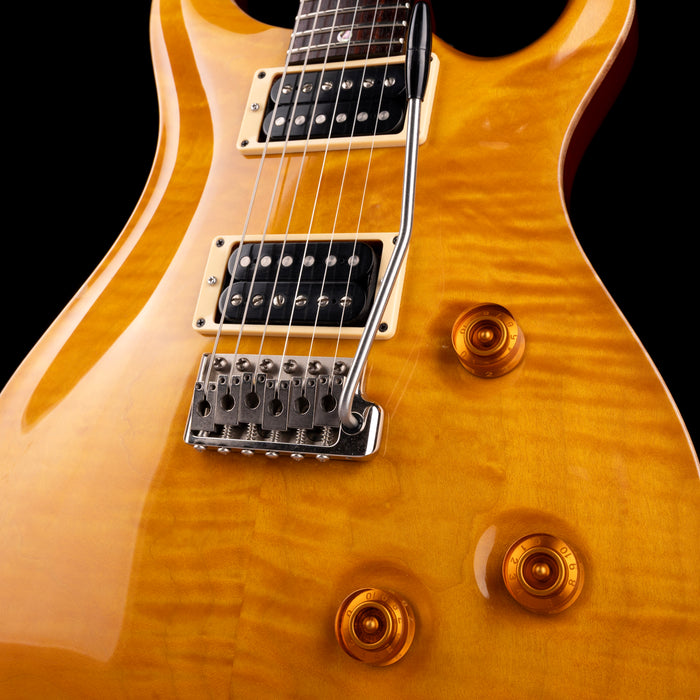 Pre-Owned 2004 PRS Custom 24 With Crescent Moon Inlays Amber With OHSC