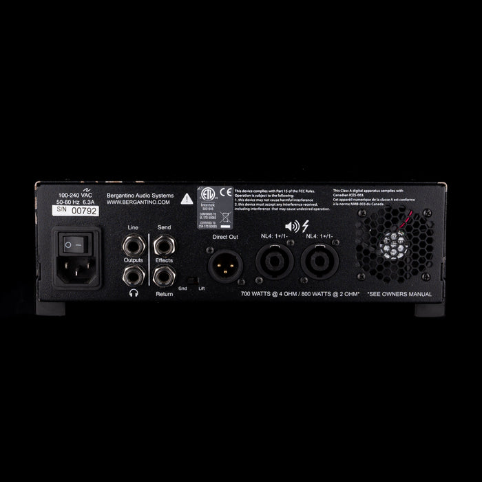 Used Bergantino Forte D Bass Amplifier Head