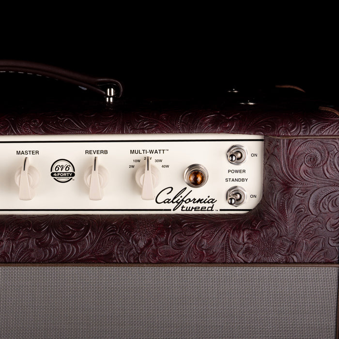Pre-Owned Mesa Boogie Limited Edition California Tweed 6V6 4:40 1x12 Combo Wine Buggy Western with Footswitch and Cover