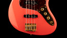 Pre Owned Fender Parts Jazz Bass Fiesta Red With Gold Hardware With Case