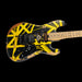 EVH Limited Edition Striped Series Frankenstein Frankie Aged Black with Yellow Stripes Contour Body Right
