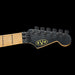 EVH Limited Edition Striped Series Frankenstein Frankie Aged Black with Yellow Stripes Headstock 