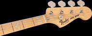Fender Made in Japan Limited International Color Jazz Bass Maple Fingerboard Monaco Yellow Headstock Front