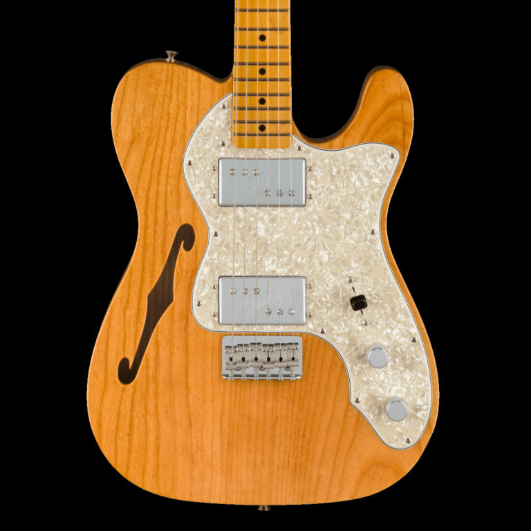 Fender American Vintage II 1972 Telecaster Thinline Maple Fingerboard Aged  Natural Electric Guitar With Case