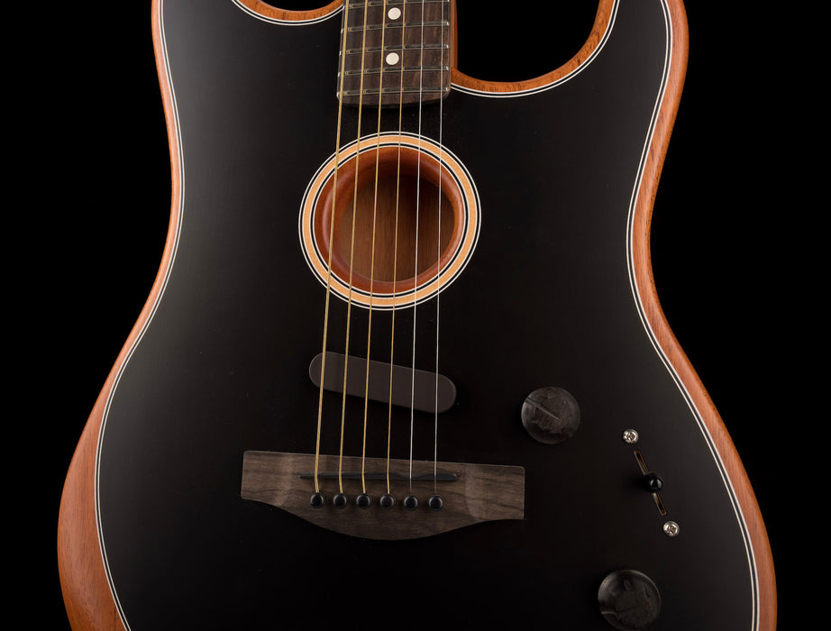 Used Fender Acoustasonic Stratocaster Black With Gig Bag