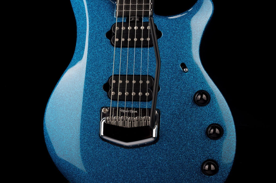 Used Ernie Ball Music Man Ball Family Reserve John Petrucci Signed Majesty 6 Marine Blue Sparkle with OHSC