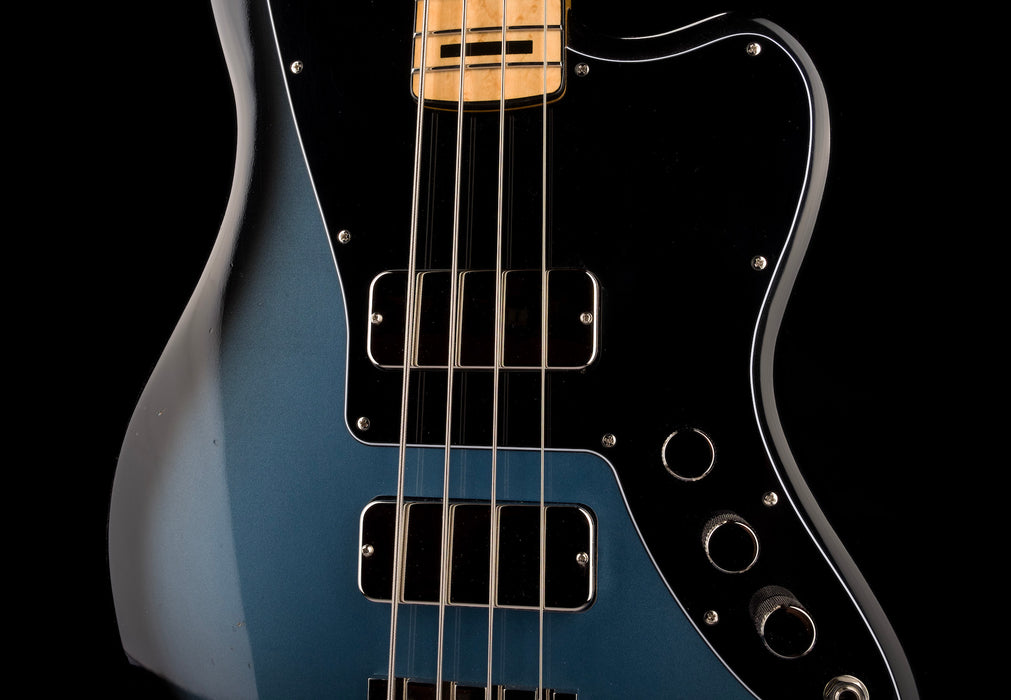 Fano Alt de Facto JM4 Bass Pelham Blue Burst Light Distress with Case