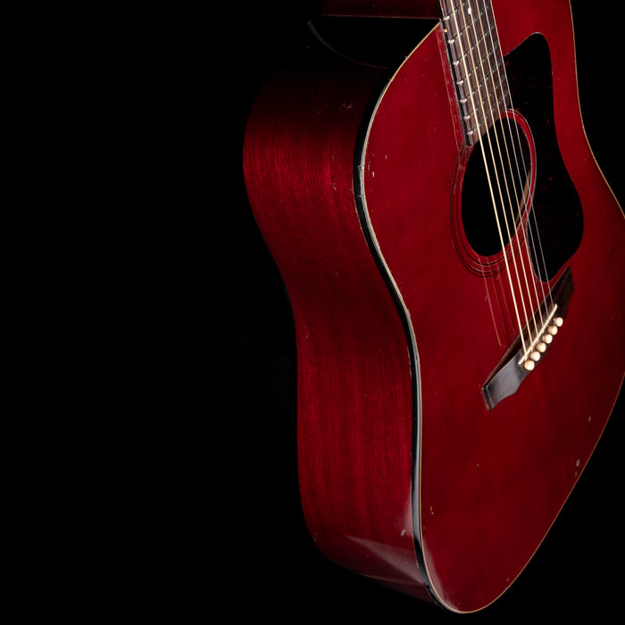 Vintage 1977 Guild D-25 Cherry Acoustic Guitar With OHSC