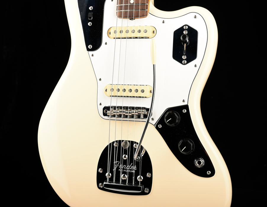 Pre Owned Fender Artist Series Johnny Marr Jaguar Olympic White With OHSC