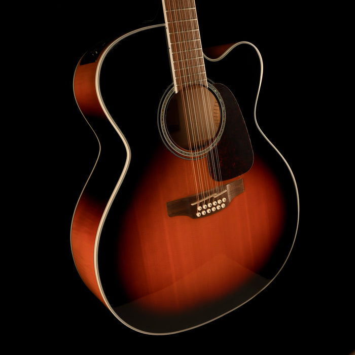 Pre Owned Takamine GJ72CE-12-BSB 12-String Sunburst Acoustic Guitar With Gig Bag #TC21080925