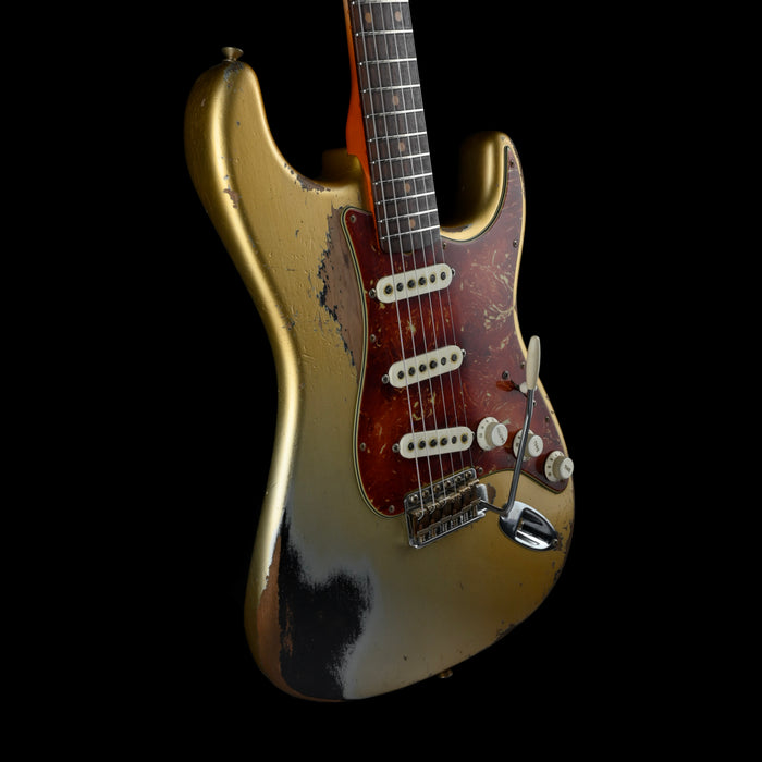 Fender Custom Shop Masterbuilt Levi Perry 1960 Stratocaster Heavy Relic Inca Silver over Black