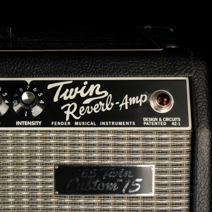 Pre Owned Fender 65 Twin Custom 15 Guitar Amp Combo With Footswitch And Cover